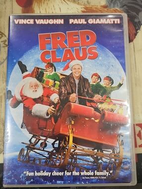 Fred Claus DVD - Red & Blue Holiday Cover
